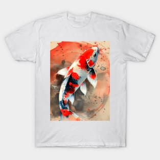 Koi Pond: Showa Sanshoku Koi captivating in their endless variety T-Shirt